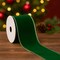 Designer’s Shop WR 63-5110 2.5” x 10 yard Holiday Velvet Green with Metallic Silver wired edge ribbons
